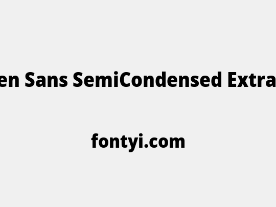 Open Sans SemiCondensed ExtraBold