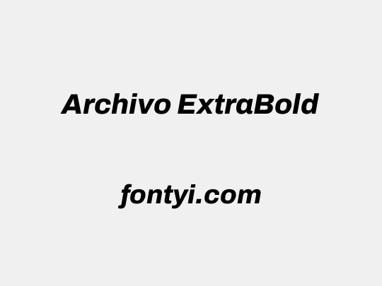 Archivo ExtraBold