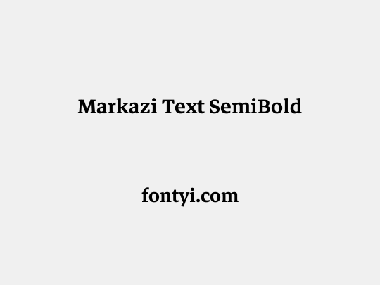 Markazi Text SemiBold