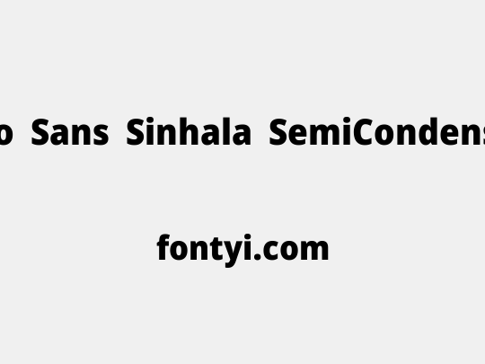 Noto Sans Sinhala SemiCondensed Black