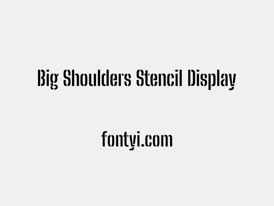 Big Shoulders Stencil Display