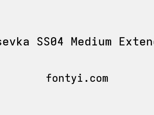 Iosevka SS04 Medium Extended