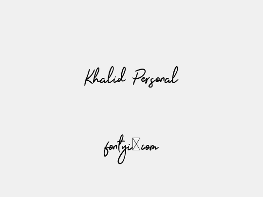 Khalid Personal