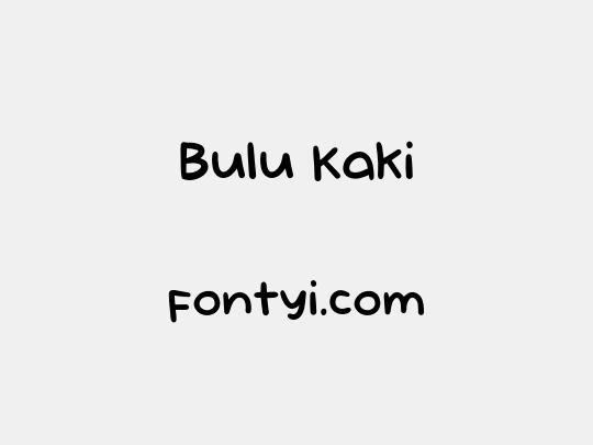 Bulu Kaki