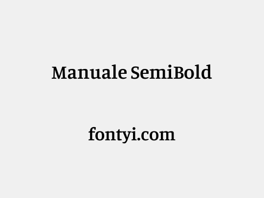 Manuale SemiBold
