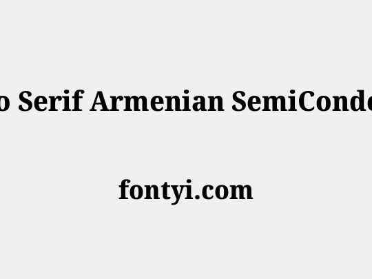 Noto Serif Armenian SemiCondensed ExtraBold