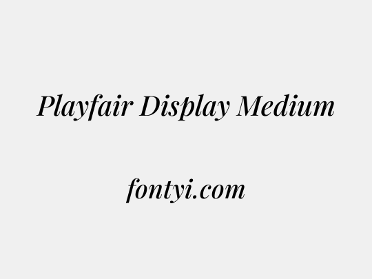 Playfair Display Medium