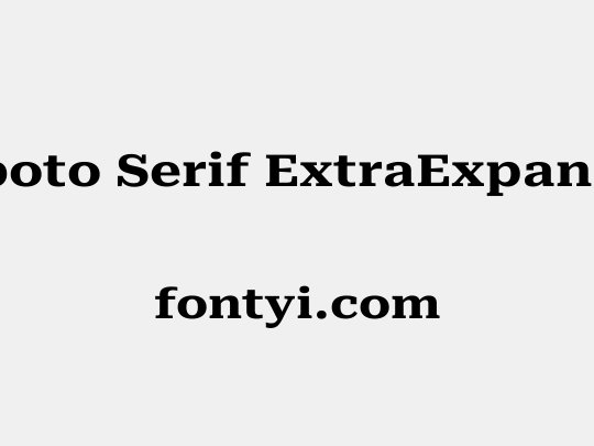 Roboto Serif ExtraExpanded