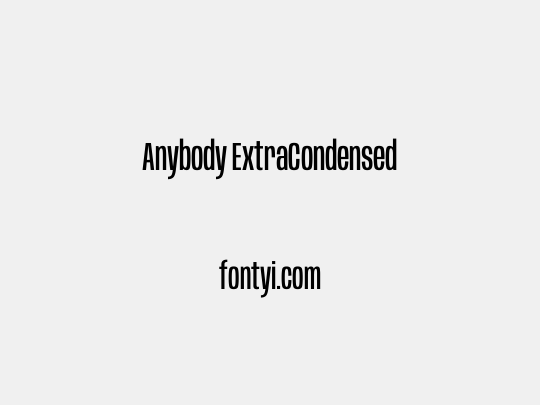 Anybody ExtraCondensed