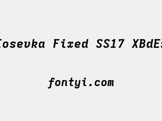 Iosevka Fixed SS17 XBdEx