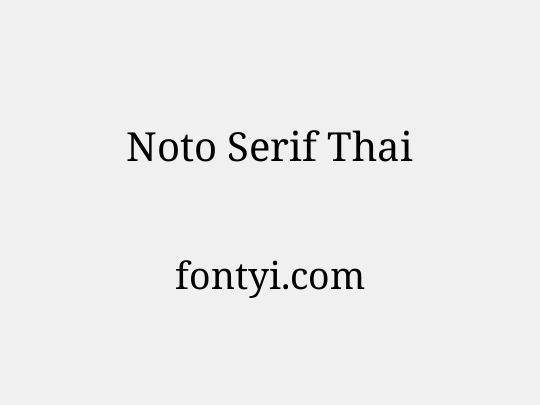 Noto Serif Thai