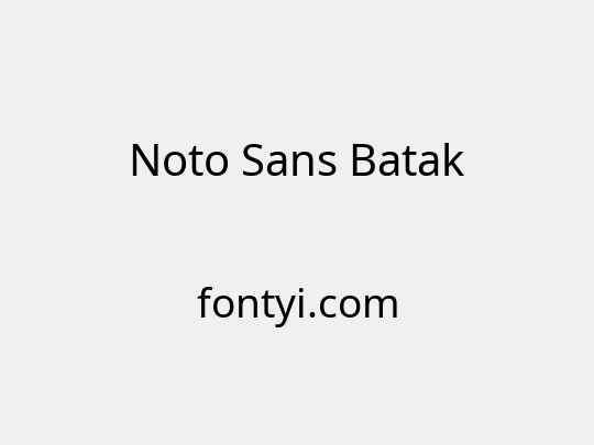 Noto Sans Batak