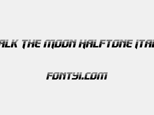 Walk The Moon Halftone Italic