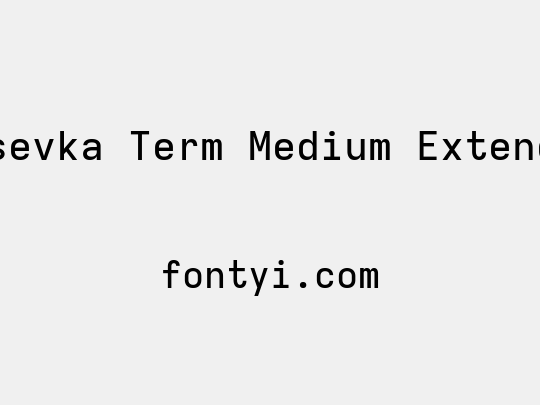 Iosevka Term Medium Extended