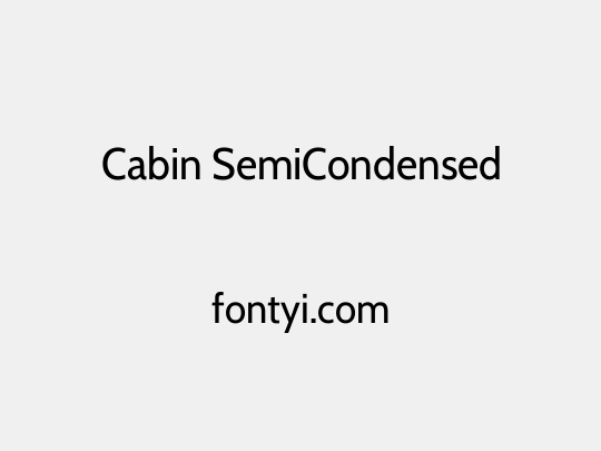 Cabin SemiCondensed