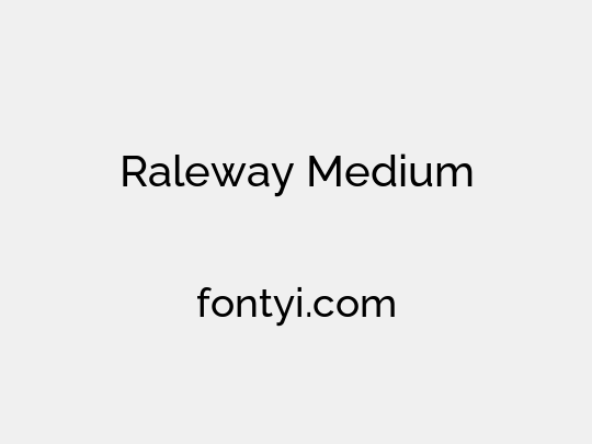 Raleway Medium
