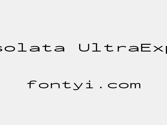 Inconsolata UltraExpanded