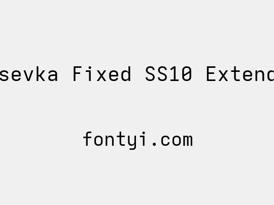 Iosevka Fixed SS10 Extended