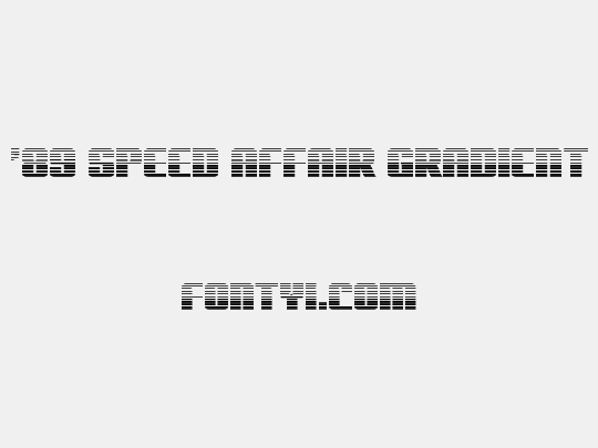 '89 Speed Affair Gradient