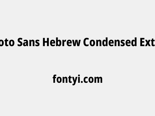 Noto Sans Hebrew Condensed ExtraBold