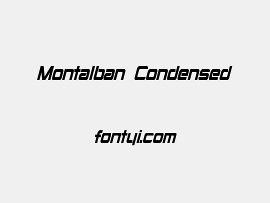 Montalban Condensed