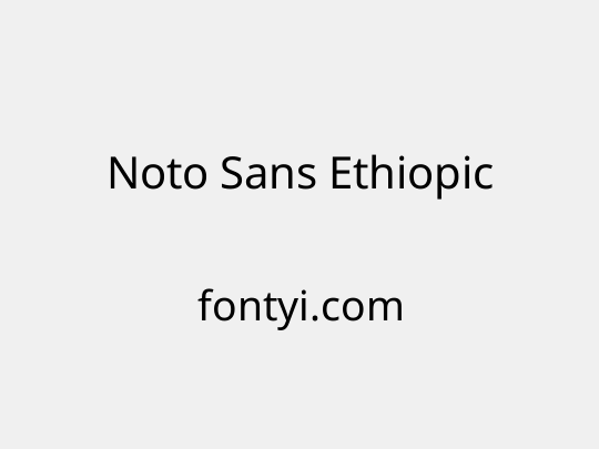 Noto Sans Ethiopic