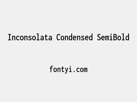 Inconsolata Condensed SemiBold