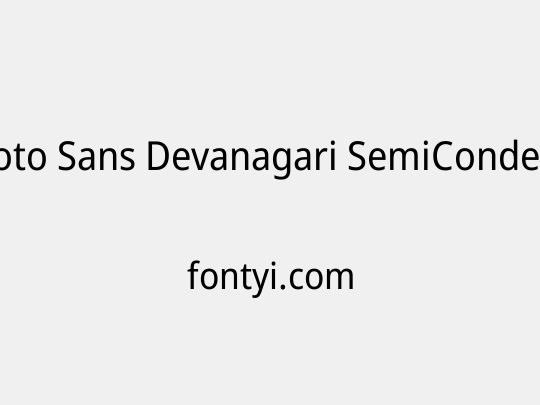 Noto Sans Devanagari SemiCondensed