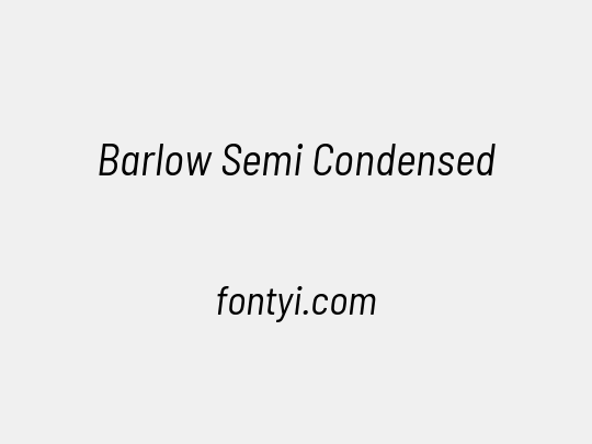 Barlow Semi Condensed