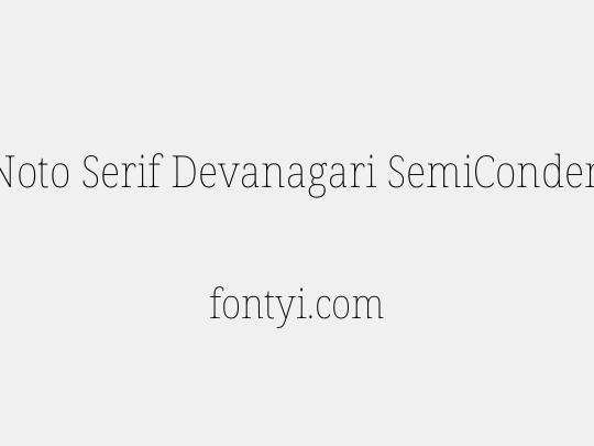 Noto Serif Devanagari SemiCondensed Thin