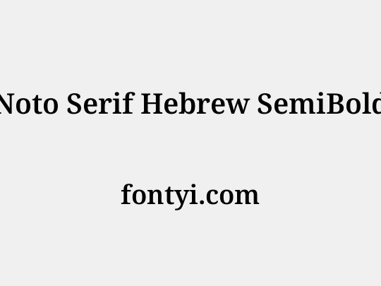 Noto Serif Hebrew SemiBold