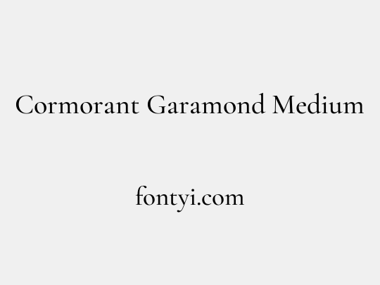 Cormorant Garamond Medium