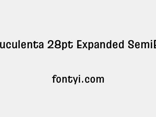 Truculenta 28pt Expanded SemiBold
