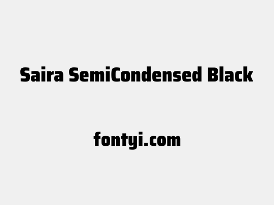 Saira SemiCondensed Black