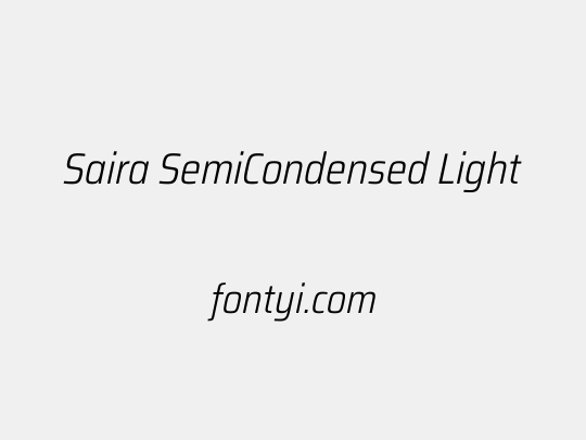 Saira SemiCondensed Light