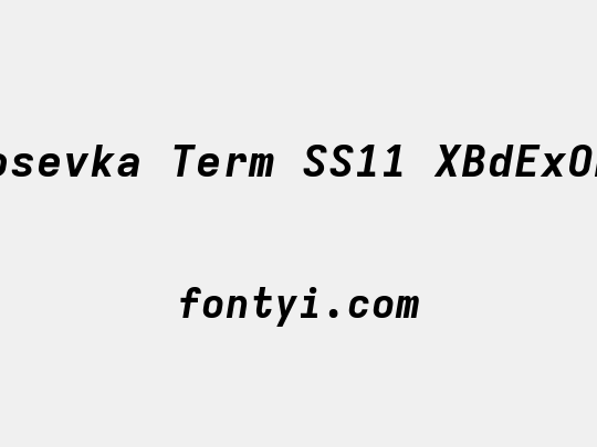 Iosevka Term SS11 XBdExObl