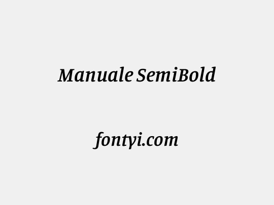 Manuale SemiBold