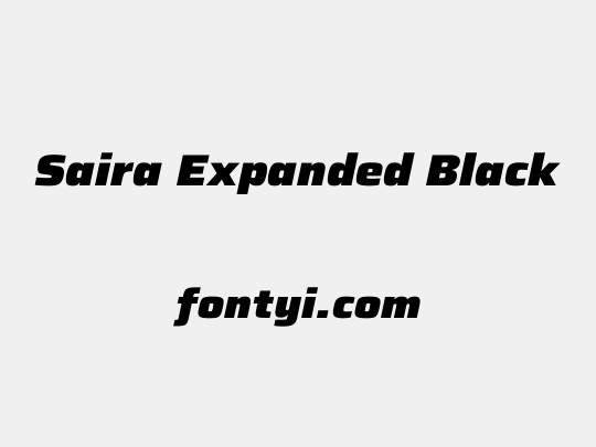 Saira Expanded Black