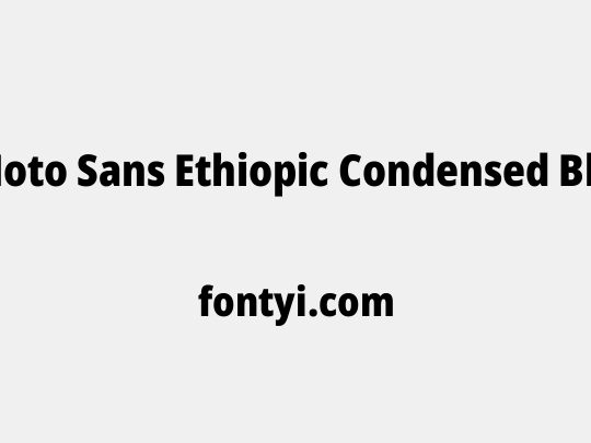Noto Sans Ethiopic Condensed Black