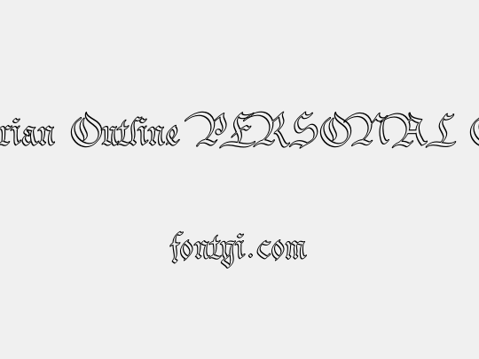 Bavarian Outline PERSONAL Outline