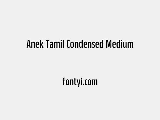 Anek Tamil Condensed Medium