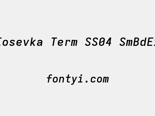 Iosevka Term SS04 SmBdEx