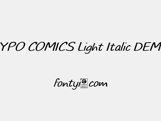 TYPO COMICS Light Italic DEMO