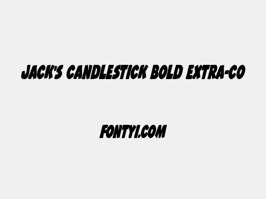 Jack's Candlestick Bold Extra-condensed