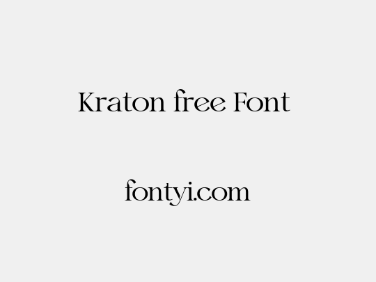 Kraton free Font 
