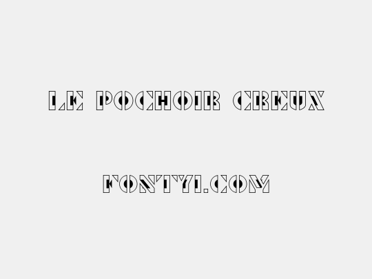 Le Pochoir Creux