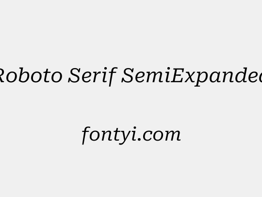Roboto Serif SemiExpanded