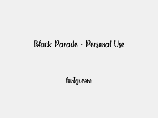 Black Parade - Personal Use