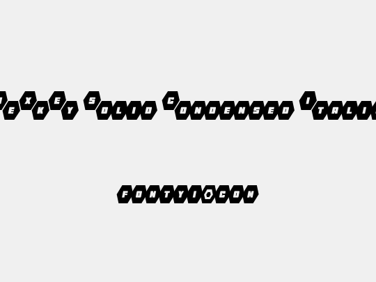 HeXkEy Solid Condensed Italic