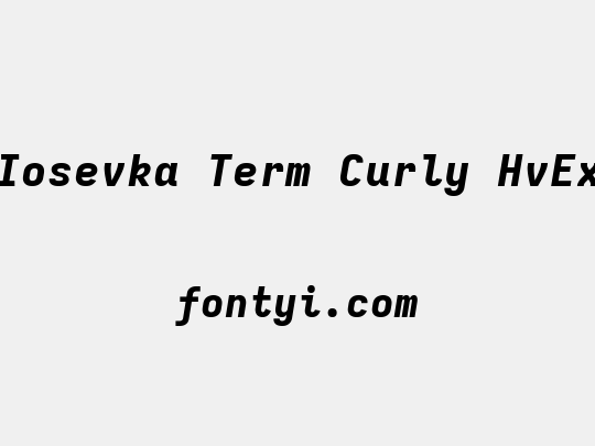Iosevka Term Curly HvEx
